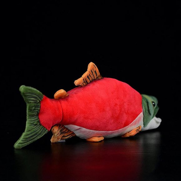 Sockeye Salmon Realistic Fish Stuffed Plush Toy - Picture 3 of 6